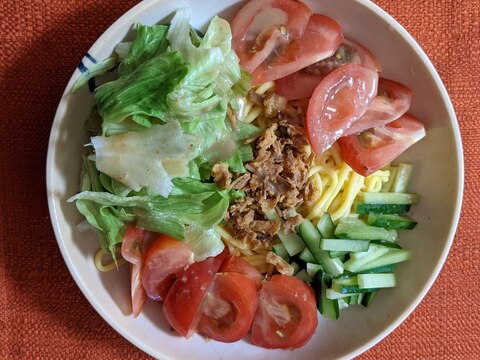 オニオンザクザク 冷やし中華風サラダ